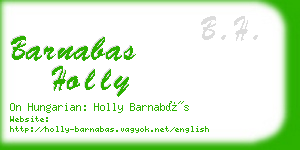 barnabas holly business card